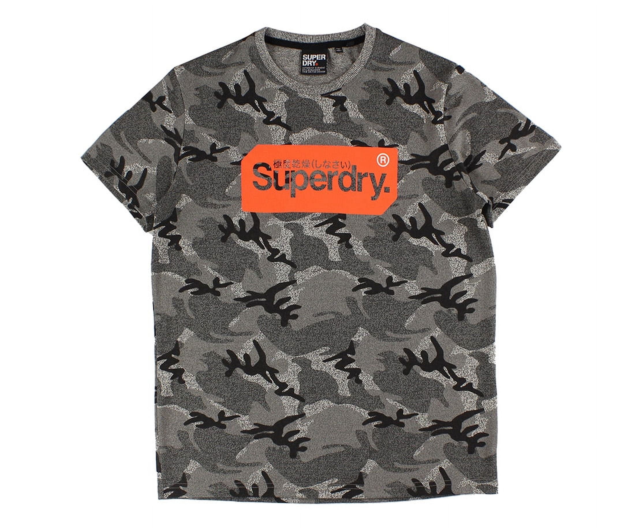Superdry★パープル&オレンジ・バック ロゴ☆メンズTシャツ SUPERDRY Core Logo Tag Camo Allover Print Mens Active Shirts