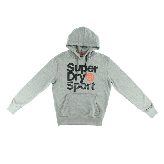 SUPERDRY Core Sport Mens Active Hoodies Size XXL, Color: Grey