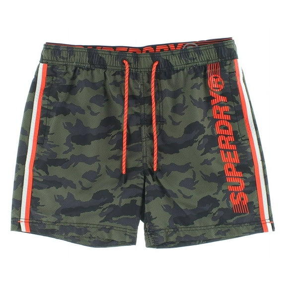 SUPERDRY State Volley Swim Mens Swimwear Size XL, Color: Green/Black