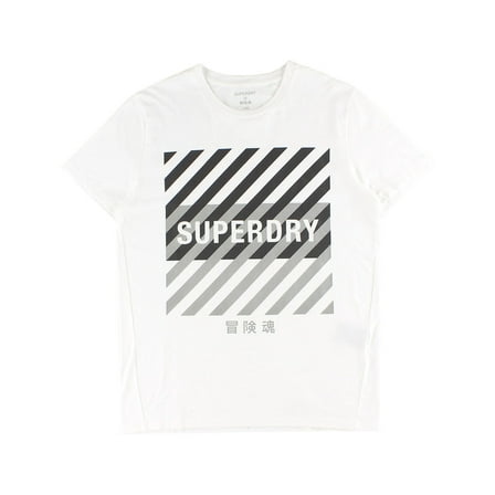 SUPERDRY Training Coresport  Mens Active Shirts & Tees Size XL, Color: White/Black