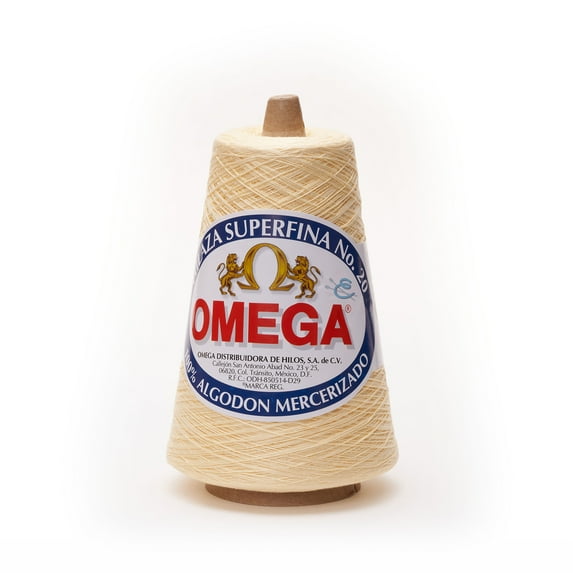 SUPERFINA NO.20 [240grs] by Omega - 100% Mercerized Cotton Yarn ideal for Fine Crochet - Color: 05 - Light Yellow 349