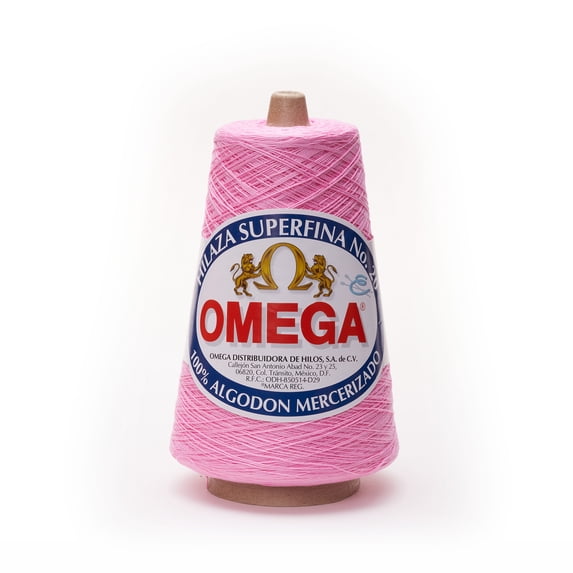 SUPERFINA NO.20 [240grs] by Omega - 100% Mercerized Cotton Yarn ideal for Fine Crochet - Color: 16 - Pink 185