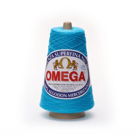 SUPERFINA NO.20 [240grs] by Omega - 100% Mercerized Cotton Yarn ideal for Fine Crochet - Color: 25 - Turquoise 275