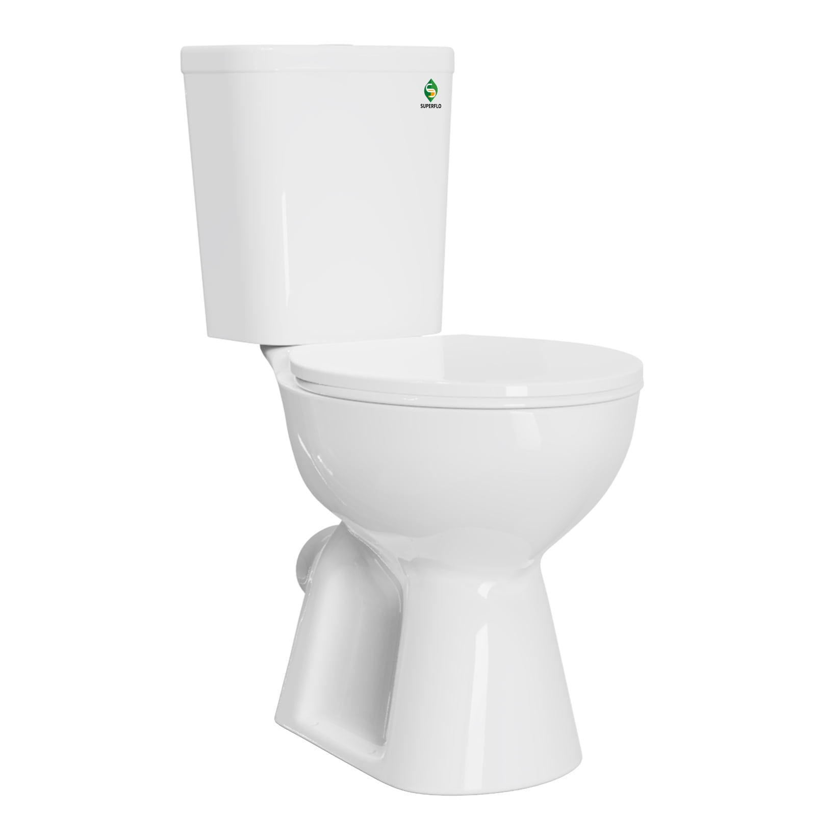 SUPERFLO 18'' High Toilet for Seniors, Comfort Height, Elongated, Dual