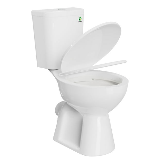 SUPERFLO 18 Inch Extra Tall Toilet for Seniors, Dual Flush, Slow Close