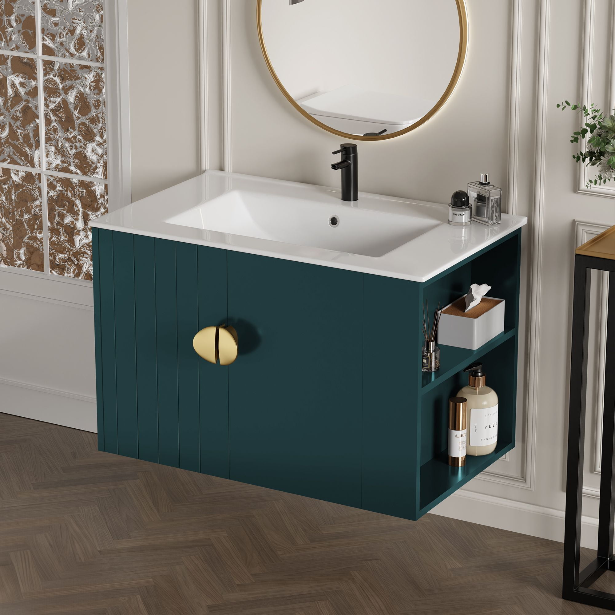 SUPERFLO 30 Inch Floating Vanity with Sink, Bathroom Vanity Cabinet ...