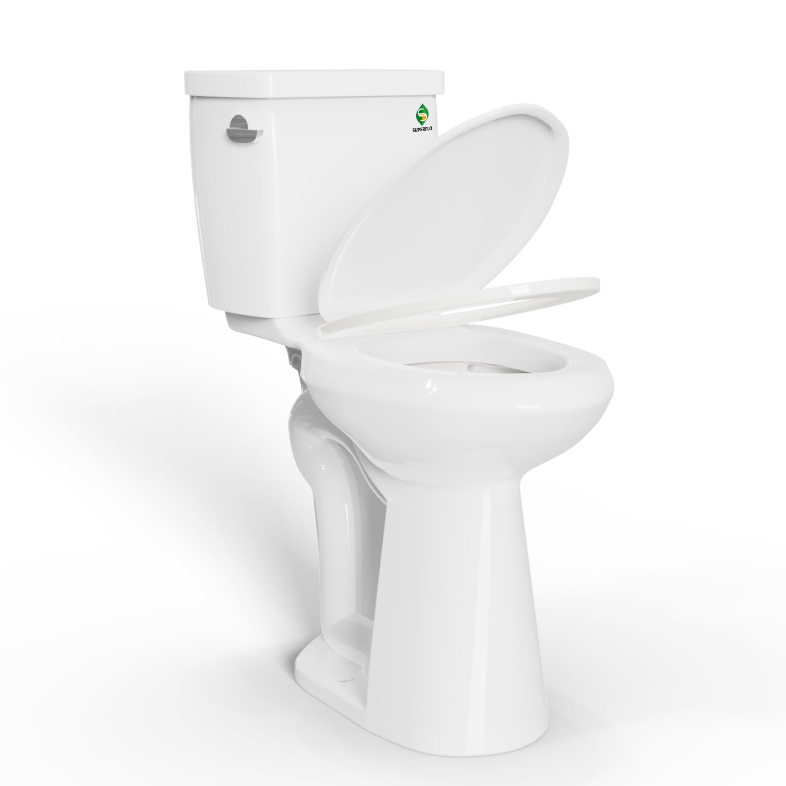SUPERFLO Extra Tall Toilets, 21 Inch Toilet Bowl Height & 12-inch Rough-in, High Toilets For Seniors & Disabled