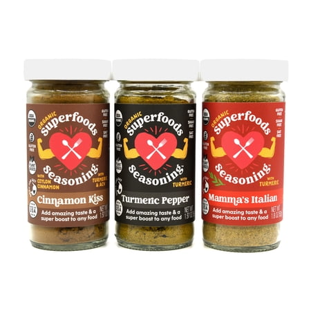 SUPERFOODS SEASONING Happy Home Mixed Variety Pack, Salt-Free and Vegan, 3 Count