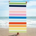 thumbnail image 1 of SUPERFUU Soft Beach Towel Stripe Beach Towels, 100% Cotton Extra Large Pool Towels, Oversized Swim Towels, Soft Absorbent Quick Dry, Microfiber Swim Towel Lightweight Thin Beach Towel Oversized, 1 of 8