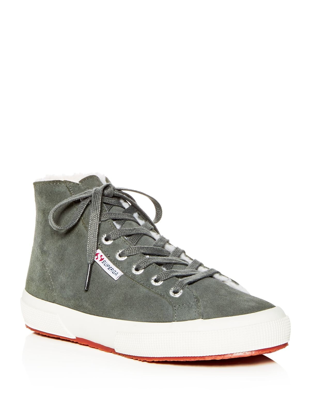 SUPERGA Womens Gray Comfort Logo Round Toe Platform Lace Up Leather Athletic Sneakers 10 M Walmart