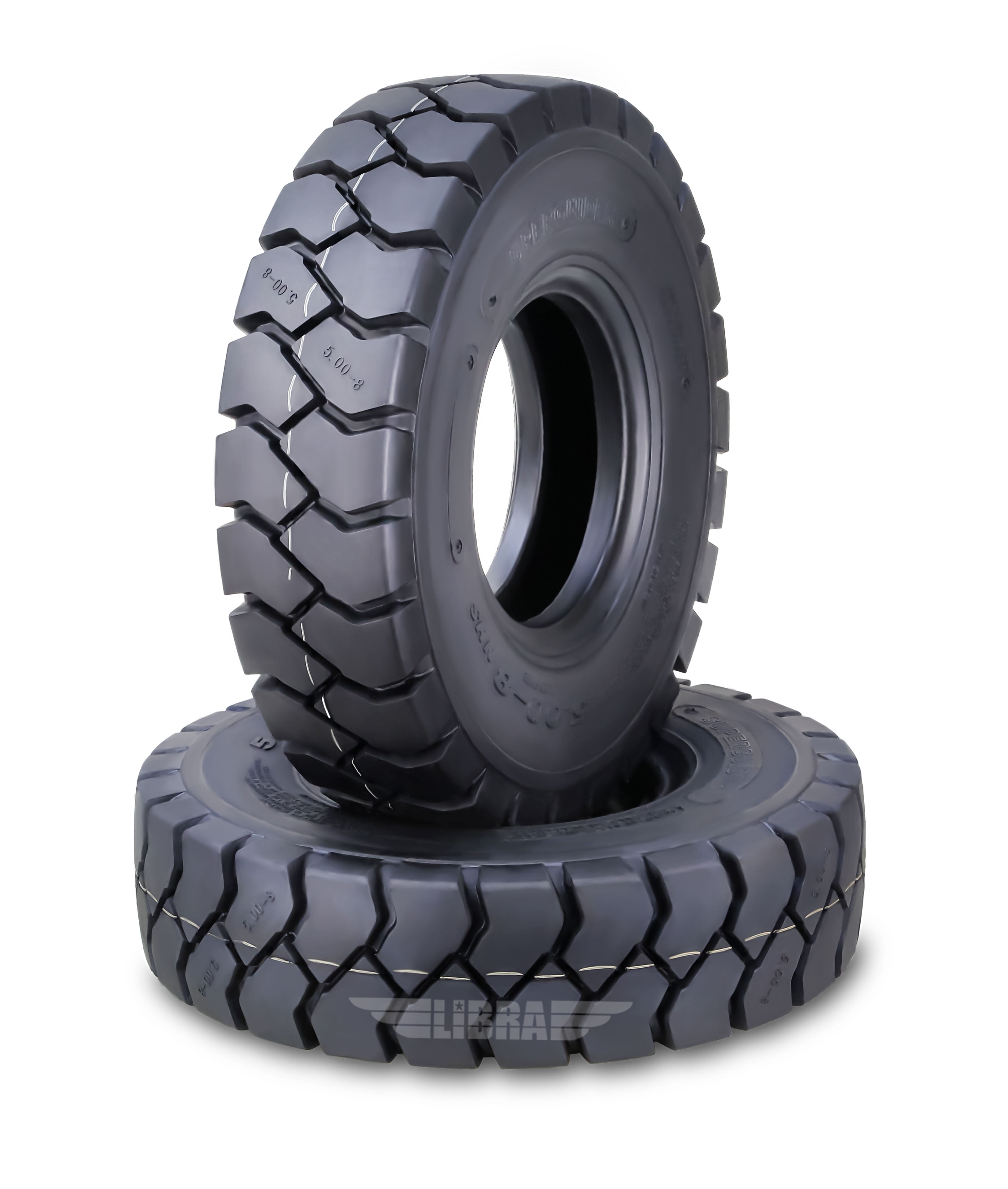 SUPERGUIDER HD 5.008 /10TT Forklift Tire w/Tube Flap 5.00x8 , SET 2
