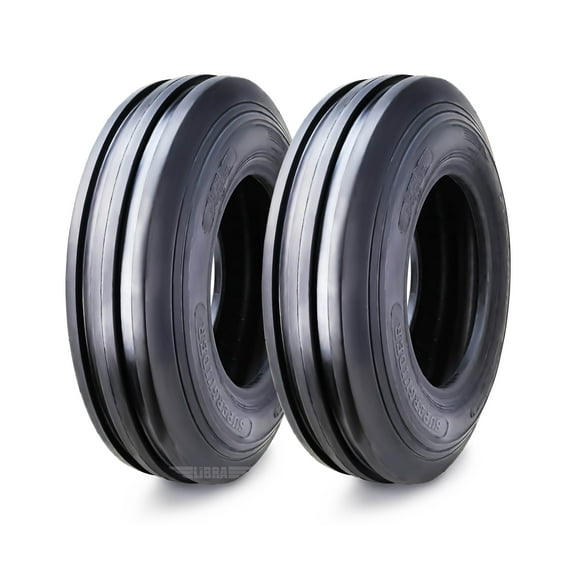 SUPERGUIER Heavy Duty 7.50-16 Rib Implement Tire F-2 Pattern 8 Ply Set 2 - 16002