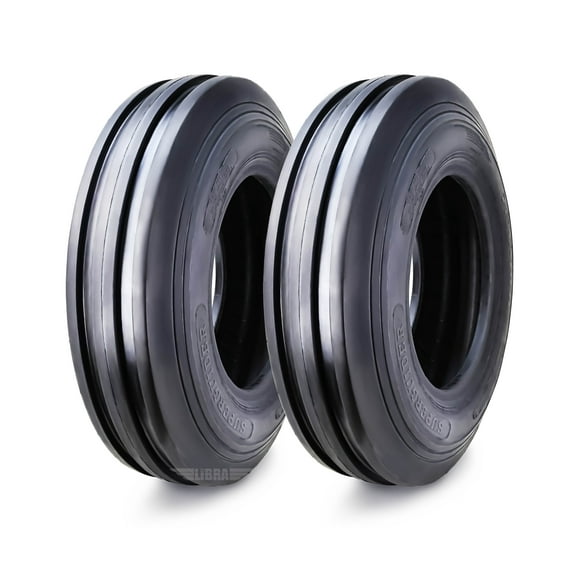 SUPERGUIER Heavy Duty 9.5L-15 Rib Implement Tire F-2 Pattern 8 Ply, Set 2- 16004