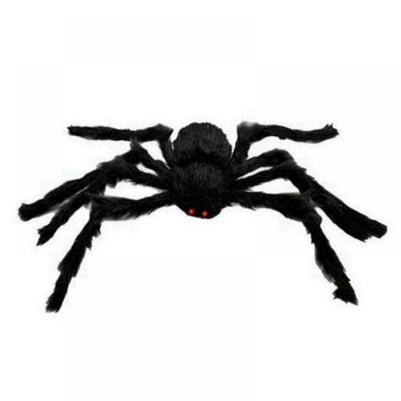 SUPERHOMUSE Halloween Spider, 1 Pcs Realistic Hairy Spiders Set, Halloween Giant Spider Set Realistic Scary Hairy Spider for Halloween Outdoor and Indoor Decorations, 11.8“