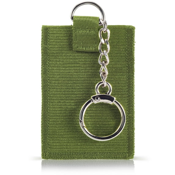 SUPERIOR ESSENTIALS Nylon Thread Wallet - Front Pocket Minimalist Wallet for Men and Women with a Classy D-Ring and Anchor Chain - Reward Yourself with our Classy Slim Wallet Card Holder Green, 1PC