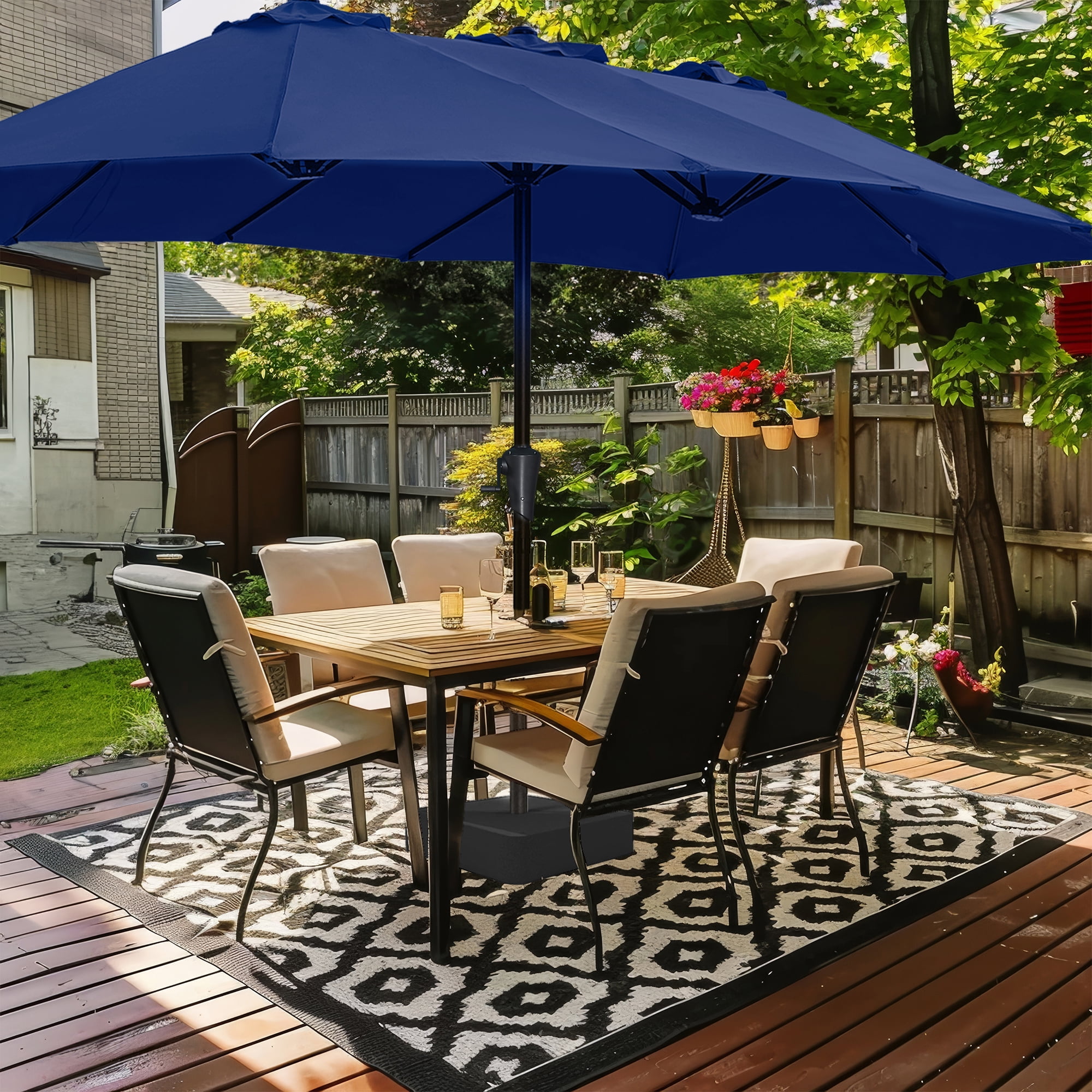 commercial grade wind resistant cantilever patio umbrella 10x10ft Best Patio Umbrella with Sunbrella Fabric, UV Resistant Outdoor Cantilever Umbrella, Cast Slate