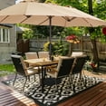 thumbnail image 1 of SUPERJARE 13ft Patio Umbrella with Base Included, Double Sided Outdoor Umbrellas with Fade Resistant Canopy, Large Market Table Umbrella for Deck, Yard, Pool, Beige, 1 of 11