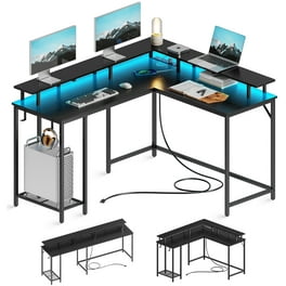 Gaming Desk Pro with Built-in Storage Metal Accessory Holders