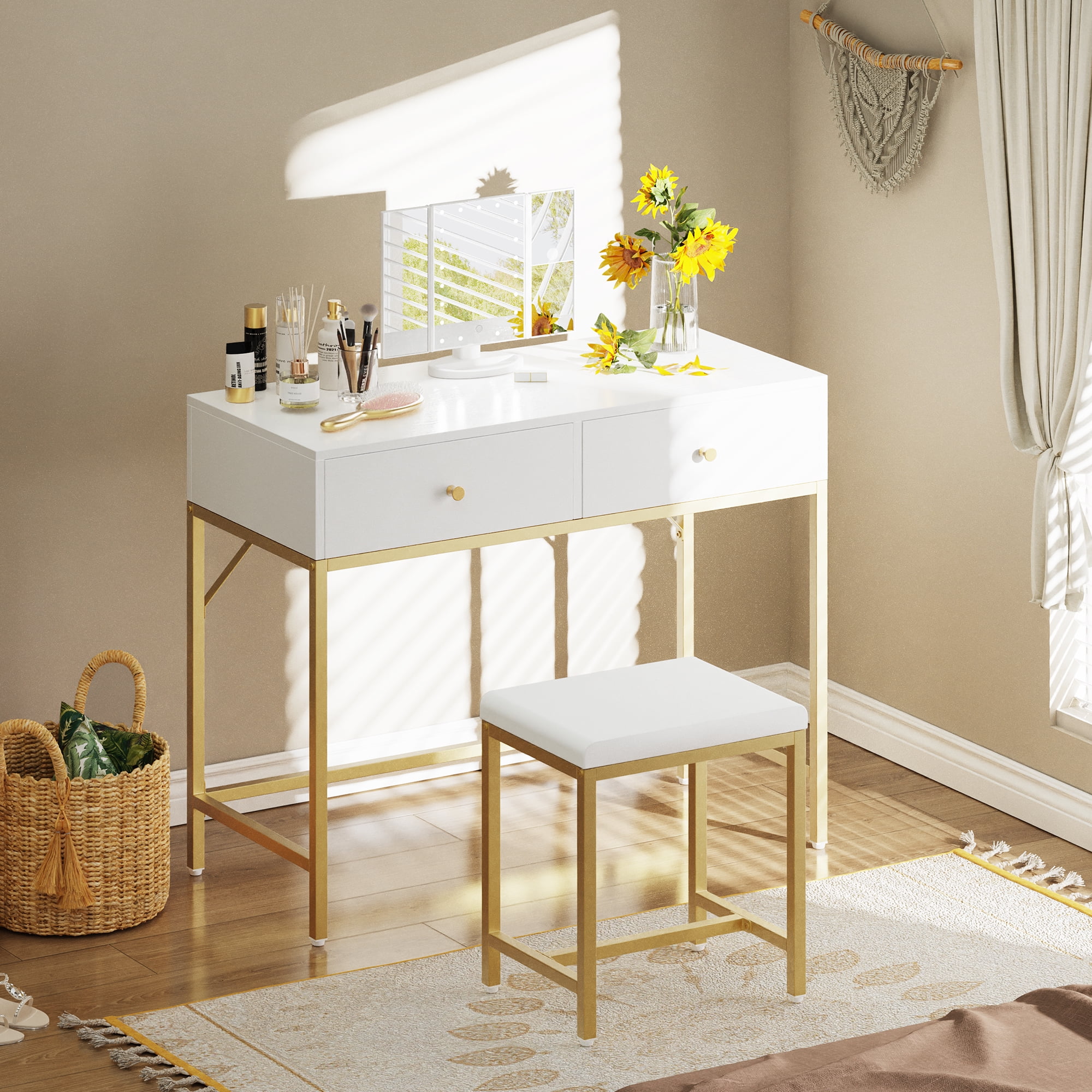 Foldable vanity table hotsell
