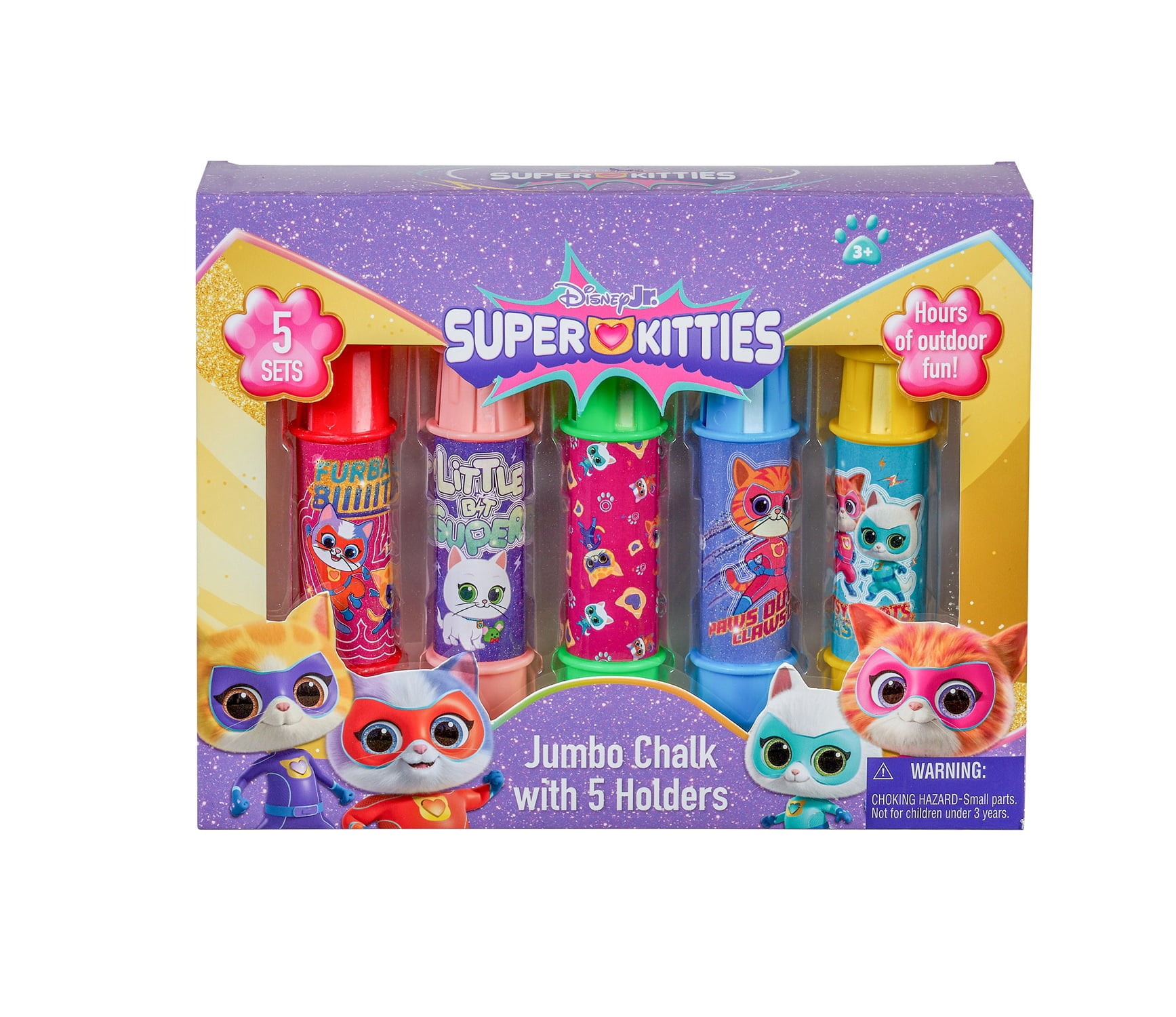 Little Kids Disney Super Kitties Jumbo Chalk Set with Reusable