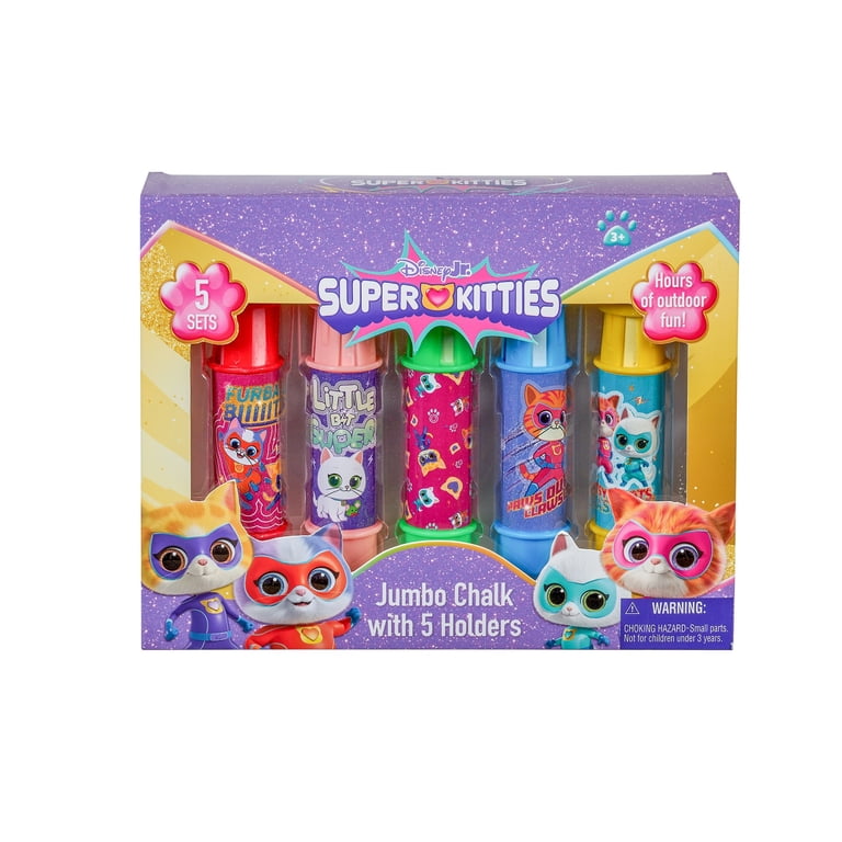 Little Kids Inc Disney Super Kitties 5-Piece Chalk Set for Kids by