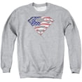 thumbnail image 1 of SUPERMAN/ALL - ADULT CREWNECK SWEATSHIRT - ATHLETIC HEATHER - 2X, 1 of 1