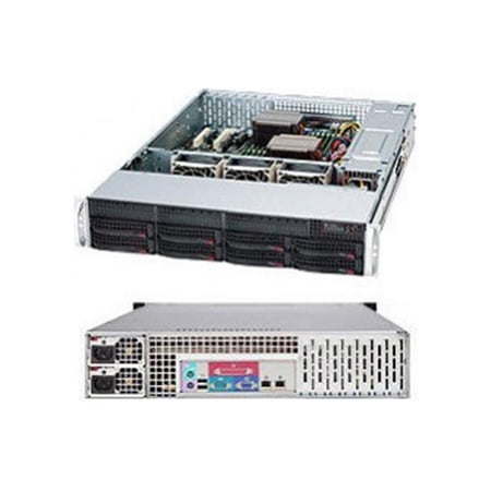 SUPERMICRO CSE-825TQC-R1K03LPB 2U Rackmount 2U General Purpose Server Chassis with 8 x 3.5” bays Redundant 1000W Titanium Level (96%+ ) efficiency power supplies w/ PMBus 1.2 and I2C