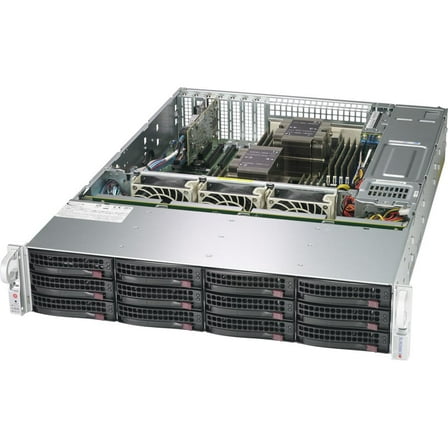 SUPERMICRO CSE-826BE1C4-R1K23LPB 2U Rackmount 2U Storage Chassis with 12x 3.5" hot-swap HDD's Redundant 1200W Titanium (96%+) efficiency power supplies w/ PMBus1.2 support