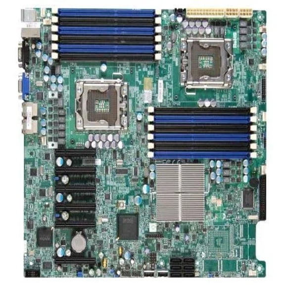 SUPERMICRO X8DTE - Motherboard - extended ATX - LGA1366 Socket - 2 CPUs supported - i5520 Chipset - 2 x Gigabit LAN - onboard graphics