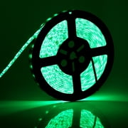 SUPERNIGHT 16.4FT 5M SMD 5050 Waterproof 300LEDs Green LED Flash Strip Light ,LED Flexible Ribbon Lighting Strip Green Color