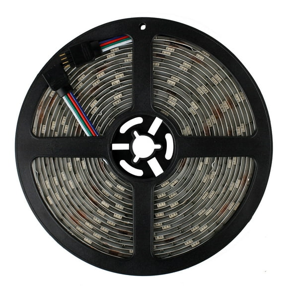 SUPERNIGHT 16.4FT SMD 5050 Waterproof 150LEDs RGB LED Strip Light Kit + 44 Key IR Remote Controller (not include Power Supply)