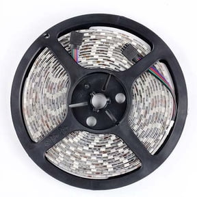 SUPERNIGHT 16.4ft SMD 3528 RGB LED Strip Light, 300 LEDs Color Changing Tape LED Lights Flexible Ribbon Lighting Waterproof (RGB)
