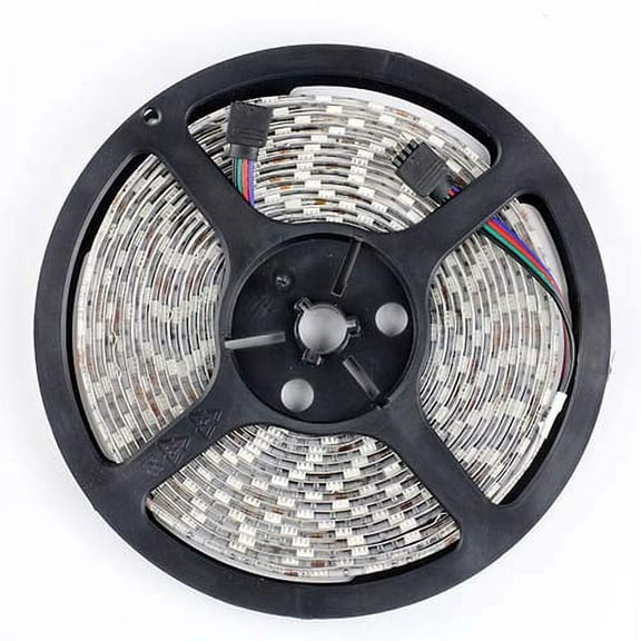 SUPERNIGHT 16.4ft SMD 3528 RGB LED Strip Light, 300 LEDs Color Changing Tape LED Lights Flexible Ribbon Lighting Waterproof (RGB)