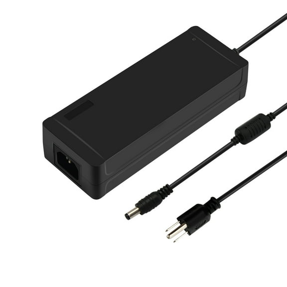 SUPERNIGHT AC 100-240V to DC 12V 10A Converter Power Adapter 120W High Power Switching Power Supply US Plug for Flexible LED Strip Lights (5.5x2.1mm DC Output Jack) - Black