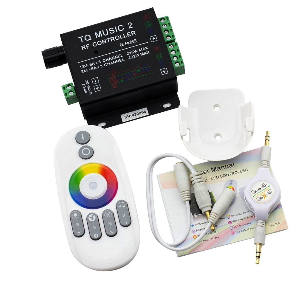 Wireless RGB LED Light Controller with Remote and Audio Input