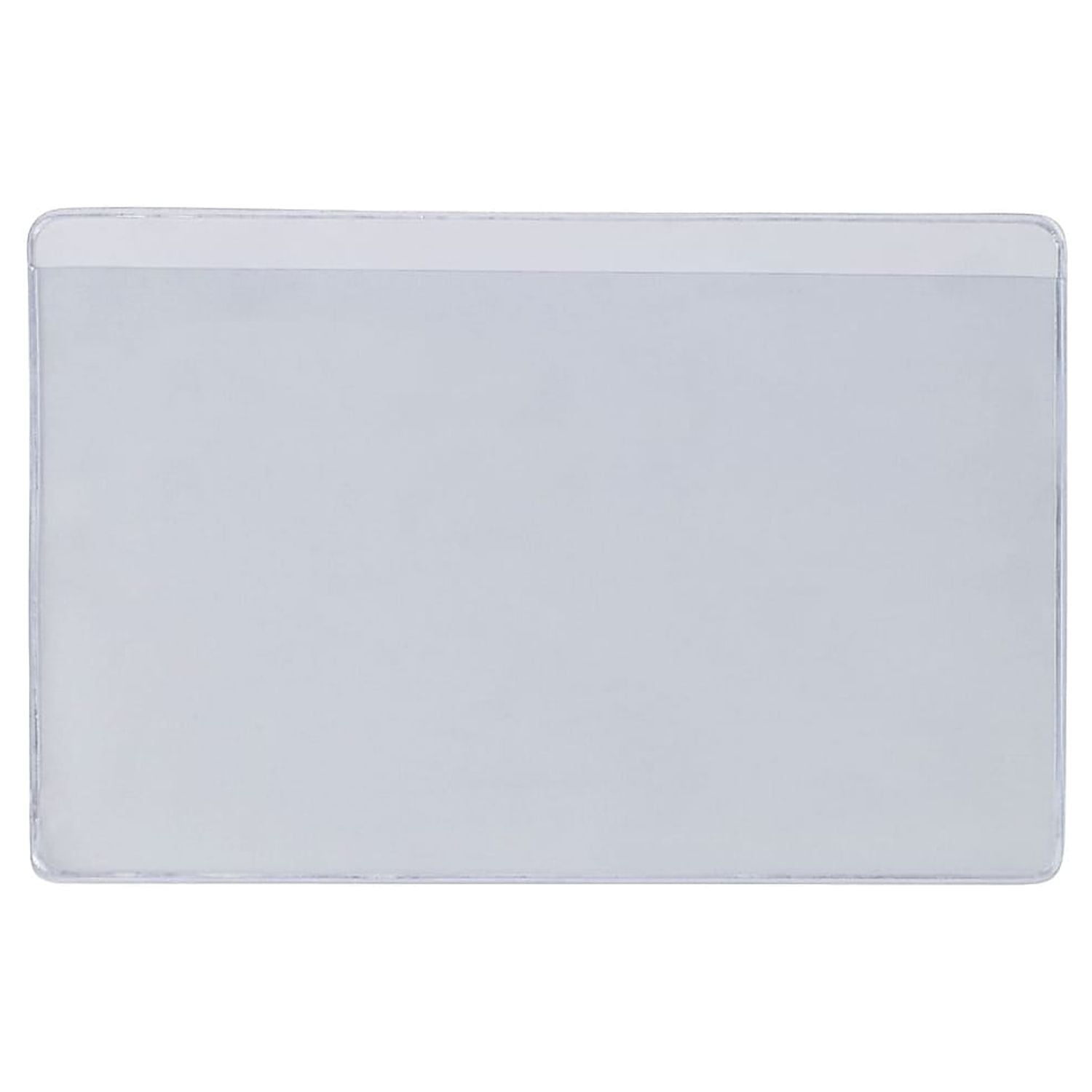 SUPERSCAN PressOn Vinyl Envelopes Long Side Open 3" x 5" Clear 50/Case