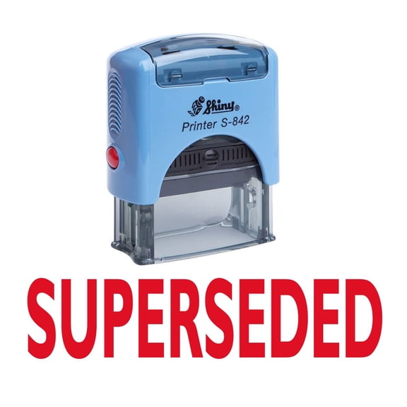 SUPERSEDED Self Inking Rubber Stamp Custom Shiny Office Stationary Stamp