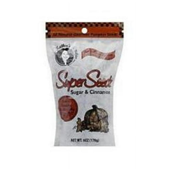 SUPERSEEDZ NO SHELL PUMPKIN SEEDS, CINNAMON AND SUGAR, 5 OZ.