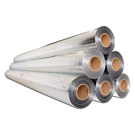 SUPERSHIELD Radiant Barrier Reflective Insulation Roll, Double Sided, Perforated, Aluminum Insulation Roll, Industrial Heat Shield House Wrap (4FT X 25FT (100 SQFT))
