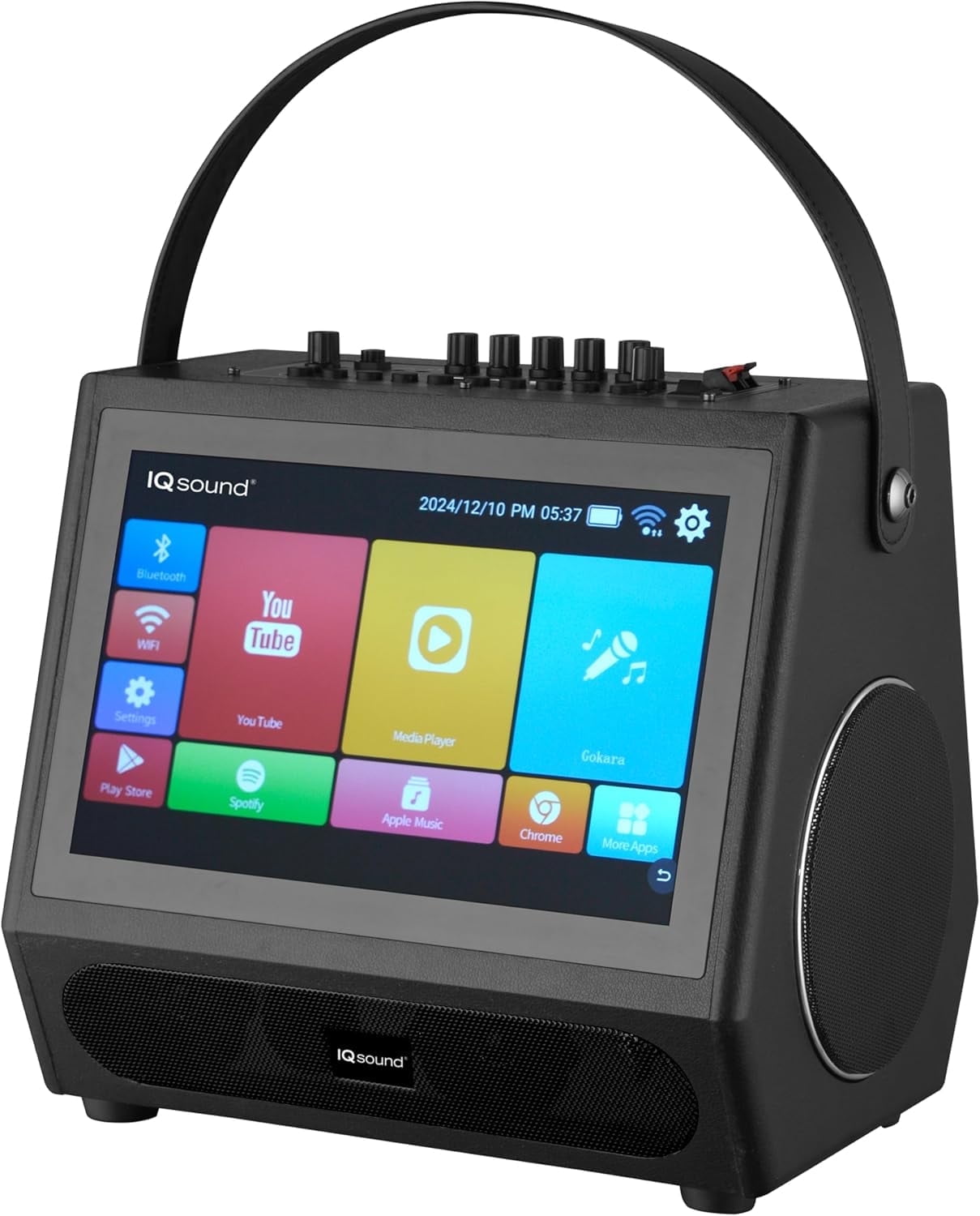 SUPERSONIC IQ Sound Portable Karaoke System, 12.1 Touch Screen, 5000W Peak, Bluetooth, WiFi,FM, Mic IQ-1505WK