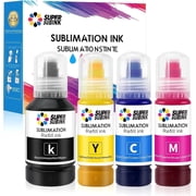 SUPERSUBINK Sublimation Ink 502 522 Refilled Bottles for Ecotank ET-2803 ET-2800 ET-2840 ET-2850 ET-4800 ET-15000 Inkjet Printer Heat Press Transfer Ink