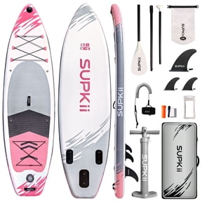 SUPKii 35'' Ultra Wide Inflatable Paddle Board, 480lbs Capacity SUP Board with Premium Paddle Board Accessories, Complete Paddleboard Kit