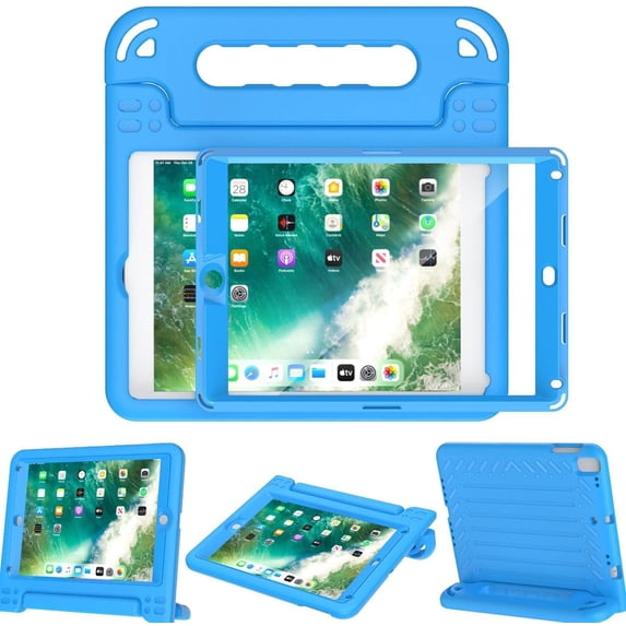 SUPNICE Kids Case with Screen Protector for iPad 9.7 Inch 2018/2017, Shockproof Convertible Handle Stand Kids Case for iPad 9.7 2017/2018 (iPad 5th and 6th Generation),iPad Air 2,Blue