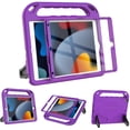 thumbnail image 1 of SUPNICE Case with Built-in Screen Protector for iPad 10.2 Inch 2021/2020/2019 (9th/8th/7th Gen), Lightweight Shockproof Handle Stand Kids Case for Apple iPad 10.2, iPad Air 3 10.5 2019, Purple, 1 of 9