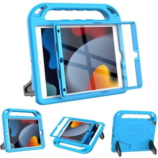 SUPNICE Case with Built-in Screen Protector for iPad 10.2 Inch 2021/2020/2019 (9th/8th/7th Gen), Lightweight Shockproof Handle Stand Kids Case for Apple iPad 10.2, iPad Air 3 10.5 2019, Blue