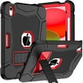 thumbnail image 1 of SUPNICE Case for New iPad (A16) 11th Generation 11 Inch 2025, iPad 10th Generation 10.9" 2022, Heavy Duty Shockproof Rugged Protective Case with Kickstand & Pencil Holder,Black and Red, 1 of 7