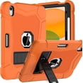 thumbnail image 1 of SUPNICE Case for New iPad (A16) 11th Generation 11 Inch 2025, iPad 10th Generation 10.9" 2022, Heavy Duty Shockproof Rugged Protective Case with Kickstand & Pencil Holder,Orange, 1 of 7