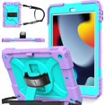 thumbnail image 1 of SUPNICE Case for Samsung Galaxy Tab A9 Plus 11 Inch 2023 (SM-X210/X216/X218), Heavy Duty Shockproof Case with [360° Rotating Stand][Hand Strap][Shoulder Strap] for Samsung Tab A9+/A9 Plus 11", Purple, 1 of 1