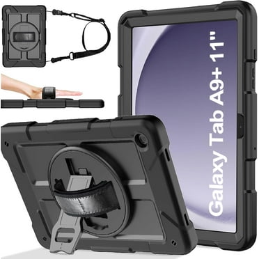 SUPNICE Case for Samsung Galaxy Tab A9 Plus 11 Inch 2023 (SM-X210/X216/X218), Heavy Duty Shockproof Case with [360° Rotating Stand][Hand Strap][Shoulder Strap] for Samsung Tab A9+/A9 Plus 11", Black