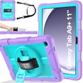 thumbnail image 1 of SUPNICE Case for Samsung Galaxy Tab A9 Plus 11 Inch 2023 (SM-X210/X216/X218),Heavy Duty Shockproof Case with [360° Rotating Stand][Hand Strap][Shoulder Strap] for Samsung Tab A9+/A9 Plus 11", Purple, 1 of 9
